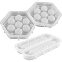 2 moldes de resina para caja de dados hexagonal, estuche para dados de juego, molde de silicona epoxi.