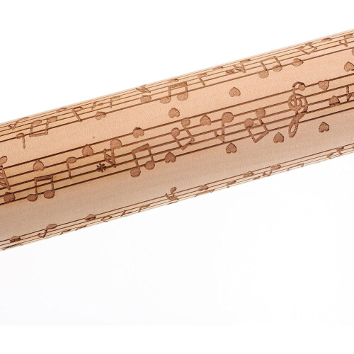 Rodillo de madera antideslizante para amasar, con mango de madera. 2