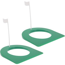 2 set di buche da putting in plastica per golf, ausilio per l'allenamento al golf, buche da putting per interni