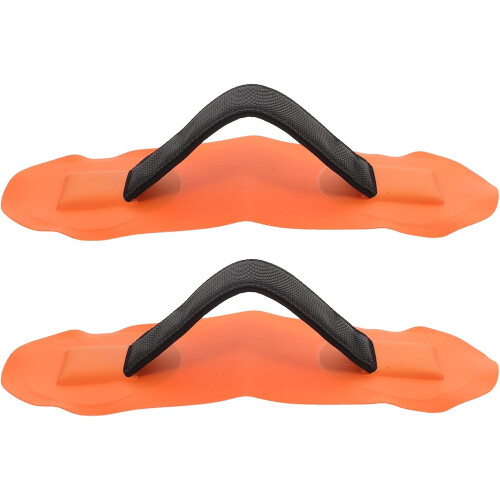 2 Stück Haltegriffe für aufblasbare Boote mit Klebefläche, orange, 10 x 26 cm