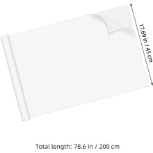 Bærbar whiteboardtavle 45 cm x 2 m selvklebende for veggbruk