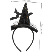 Halloween Witch Hat Headband with Lace Details Essential Costume Accessory