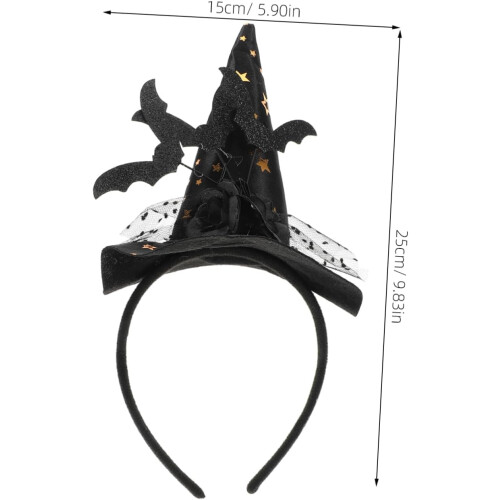 Halloween Witch Hat Headband with Lace Details Essential Costume Accessory