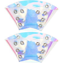 2pcs PVC Iridescent Skates Toe Covers Compact Wear-Resistant Toe Guards Professional Small Skate Toecap Protector