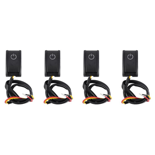 4X Jtron Car Button  DIY  Paste Type Off/  for Car Reading Lamp/Turn Lights Small Light  12V/200Ma
