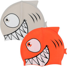 2er-Pack Silikon-Badekappen in Fischform für Jungen und Mädchen