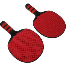Juego de 2 raquetas de tenis de mesa para principiantes con superficie de goma roja – Raquetas de ping pong profesionales