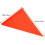 10pcs Bicycle Safety Flags High Visibility Orange Triangular Warning Pennants Replacement 2