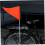10pcs Bicycle Safety Flags High Visibility Orange Triangular Warning Pennants Replacement 5