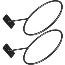 2 supporti da parete in metallo per palloni da basket, calcio, pallavolo e rugby.