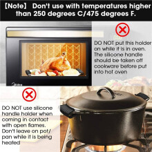 Thickened Silicone Pan Handle Cover Insulation Cover Pan Ear Clip Cast Iron Pan Frying Pan Wok Handle Holder,Black,12PCS