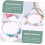 2pcs Shell pulseiras tornozelos com contas turquesa e charme estrela do mar, 3