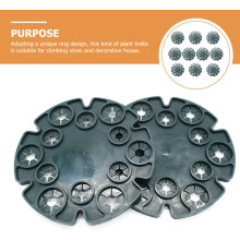 Lot de 10 supports en bambou pour tuteurs de plantes grimpantes, plateaux de protection en plastique pour plantes grimpantes