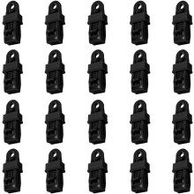20 Stück Zeltklemmen, Zeltbefestigungszubehör, robustes PP-Material, schwarz, für den Außenbereich