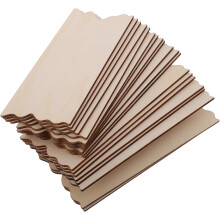 20 stuks onafgewerkte houten plaquettes, rechthoekig, knutselbordjes, doe-het-zelf houten hangplaquettes