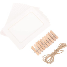 20pcs Paper Picture Frames for Hanging Cardboard Photo Frames Wall Collage Display Creative Photo Clips and Jute Ropes