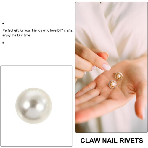 150 Sets Pearl Design Rivets Imitation Pearl Rivet Studs for Decorative Studs for Crafting and DIY Projects