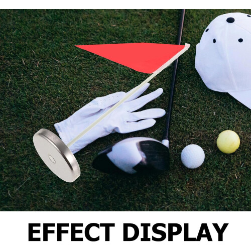 2 copas de práctica de golf con bandera, 10 cm, de acero inoxidable. 2