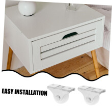 Lot de 12 roulettes directionnelles rigides en PP pour meubles et chaises, avec plaque métallique de fixation.