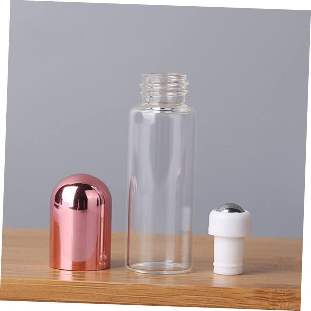 Hkhbjs 10Pcs Glass Roller Bottle Refillable Essential Oil Bottle Small Roller For Travel And Perfume Dispensing