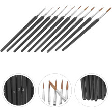Lot de 6 pinceaux fins pour peinture à l'huile, pinceaux d'artiste, poils de loup de qualité supérieure