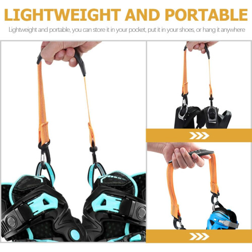 2pcs Roller Skate Carrying Straps com alças de nylon confortáveis portáteis 2