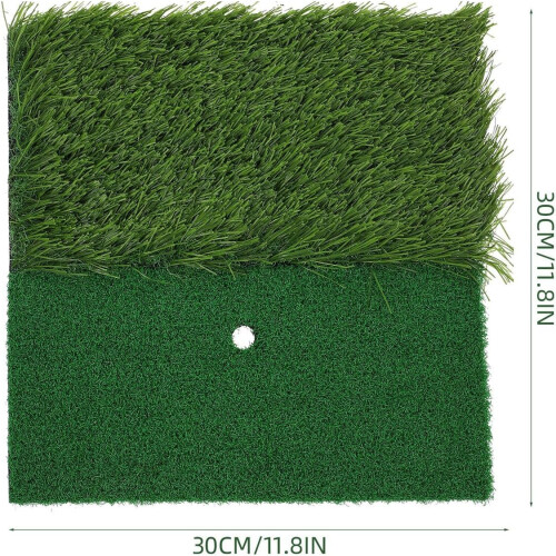 2Pcs Golf Practice Swing Mat with Simulated Grass Surface Beginner Golf Training Mat 1