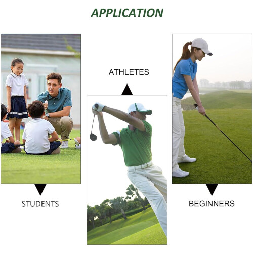 2Pcs Golf Practice Swing Mat with Simulated Grass Surface Beginner Golf Training Mat 2