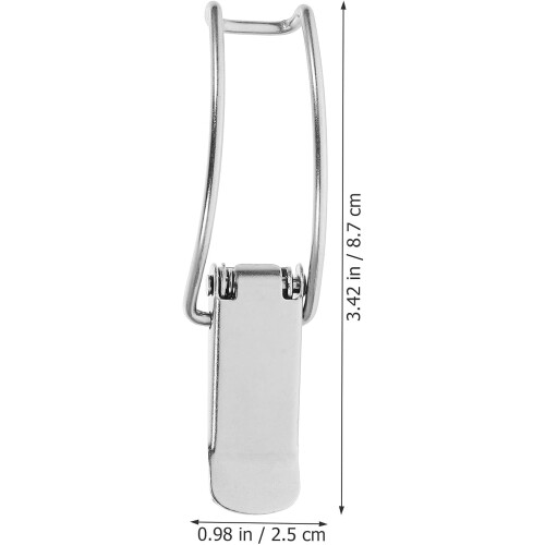 10pcs Heavy Duty Spring Hasp Stainless Steel Duckbill Buckle Multi-functional Box Hasp Lock 1