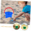 Baldes ao ar livre de 2pcs Baldes de praia meninos e meninas para edifício e armazenamento Sandcastle 6