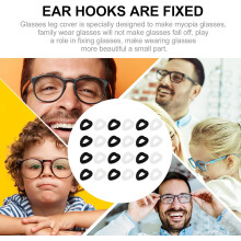12 Pairs Heart-Shaped Silicone Eyeglass Leg Covers Anti-Slip Ear Hooks