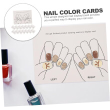 15pcs Nail Art Display Cards Professional Manicure Color Showing Boards for Nail Tips and Art Collection for Beginners