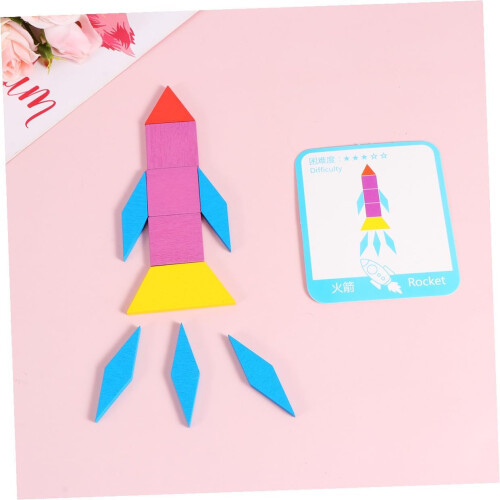 155pcs Wooden Geometric Puzzle Creative Early Education Cognitive Board and Learning Development Game 2