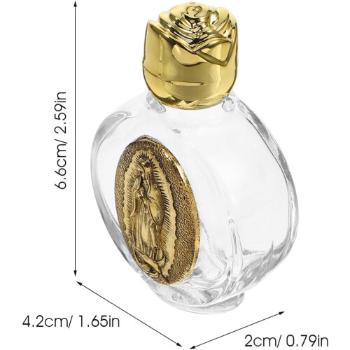 12pcs Glass Catholic Holy Water Bottle Refillable Empty Water Container 2