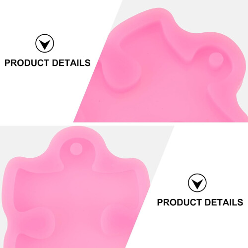 Silicone Chave Chain Cozinhar Moldes Cor Aleatória 2pcs Tasteless e Material Ambiental