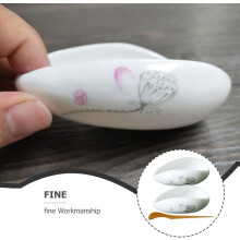 Ensemble de service à thé en porcelaine comprenant un plateau de présentation pour thé en vrac et un plateau de pesée pour grains de café.