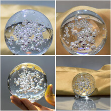 2 bolas de burbujas de cristal, accesorios de decoración para sala de estar, redondas, clásicas, de material para burbujas.