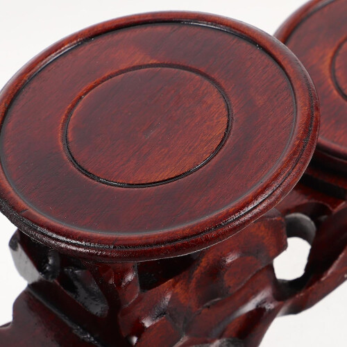 Solid Wood round Display Stand Base Bonsai Stand Tea Accessories Base Minimalist Elegant Design 2