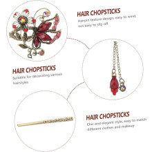 2 Stück Vintage-Schmetterlingshaarnadeln, einzigartige Retro-Haarstäbchen für elegante Frisuren