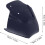 2pcs Dark Blue Pu Leather Roller Skate Toe Caps Protector Removable Skate Toe Guards 2