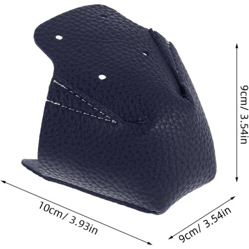 2pcs Dark Blue Pu Leather Roller Skate Toe Caps Protector Removable Skate Toe Guards 1