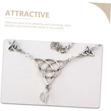 2pcs Gothic Forehead Hair Chain Wedding Headwear Beading Bride Headdress White Crystal Irish Knot Head Decor