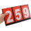 Portable Flip Scoreboard Tabletop Score Keeper com exibição de 3 dígitos 3