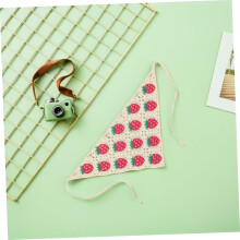 2 piezas de tocado tejido a mano, bandana de ganchillo para el cabello, diadema tejida