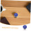 2 clip per cappello da golf con cristalli blu e segnapalla, accessorio da golf da donna per borse e cappelli 3