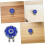 2 clip per cappello da golf con cristalli blu e segnapalla, accessorio da golf da donna per borse e cappelli 8