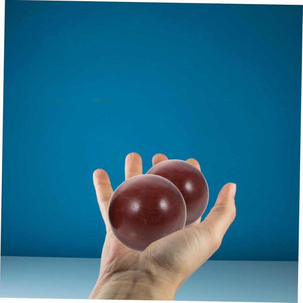 Hkhbjs Hand Fitness Wooden Balls Set Of 3 Handheld Massage Balls
