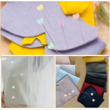 400Pcs Heart-Shaped Fabric Straight Pins with Storage Box, Pastel Colored Marking Pins