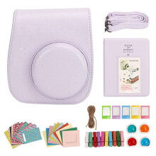 Instant Camera Protective Bag PU Case for Instax 12 with Album Filters Colorful Frames Stickers