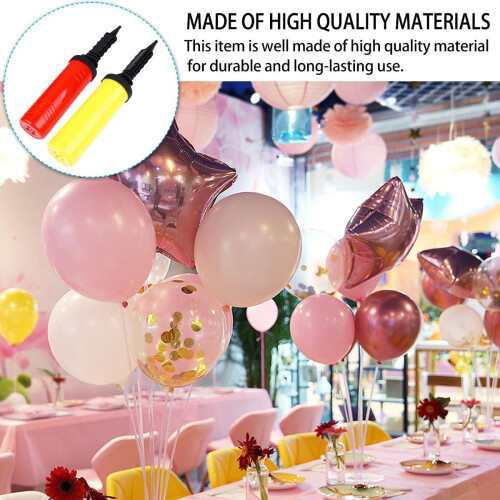 2 pompe gonfiabili manuali in plastica per palloncini 2